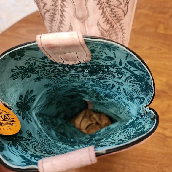 Corral Rose Pink Cowboy  Cowgirl Boots Size 8 E1447 - Picture 12 of 16